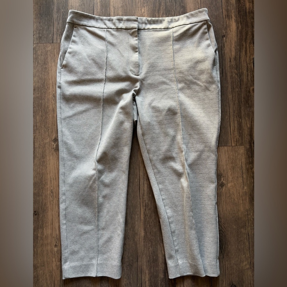 Ann Taylor Cropped Gray Dress Pants